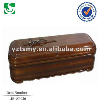 européen de carrés deux-parties en bois de cercueil JS-SP026